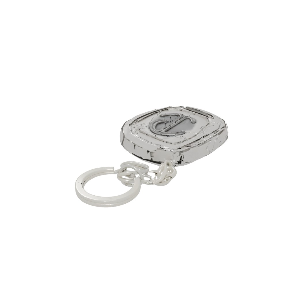 Crystal Layered Monogram Initial P — keychains 3D print model, STL