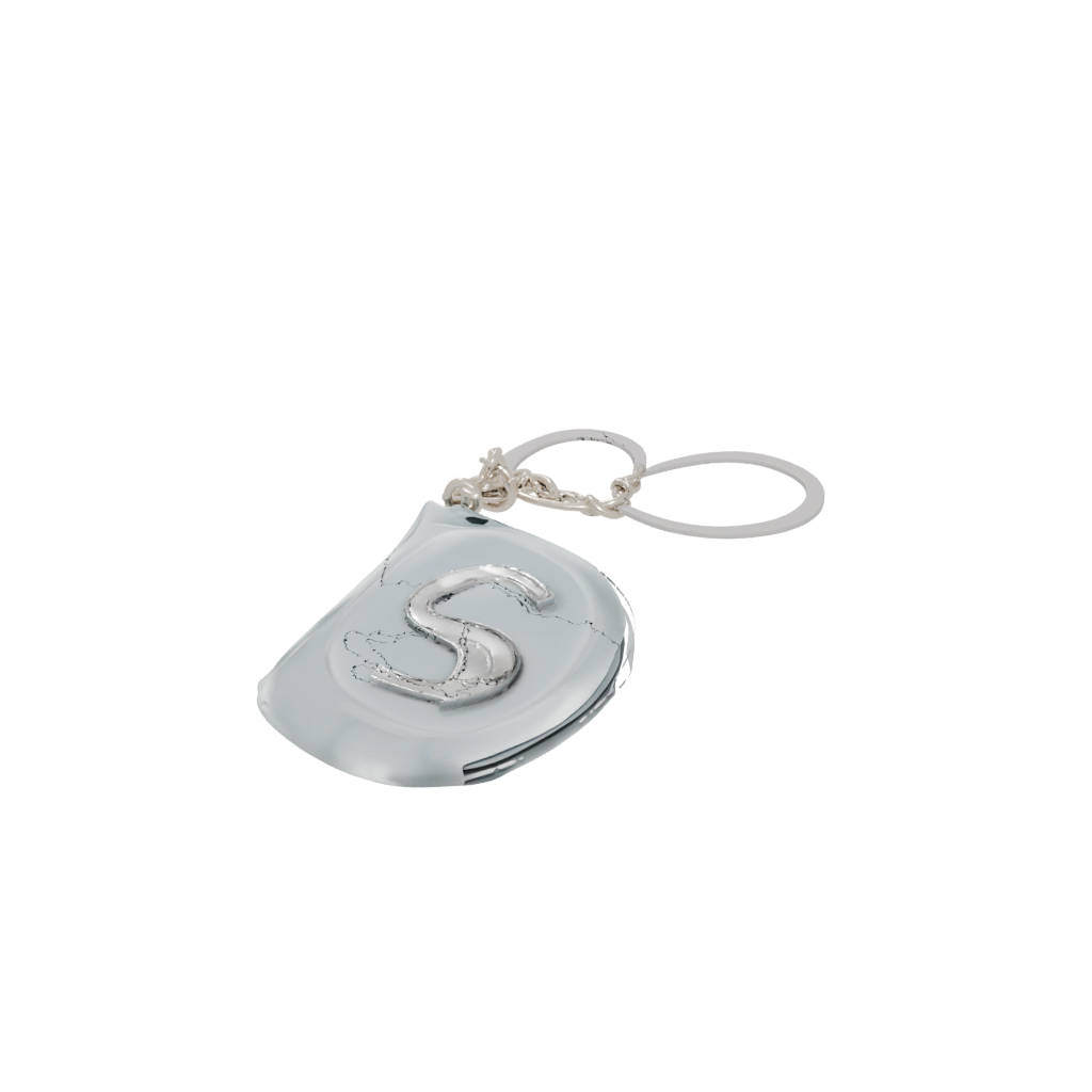 Crystal Layered Monogram Initial S — keychains 3D print model, STL