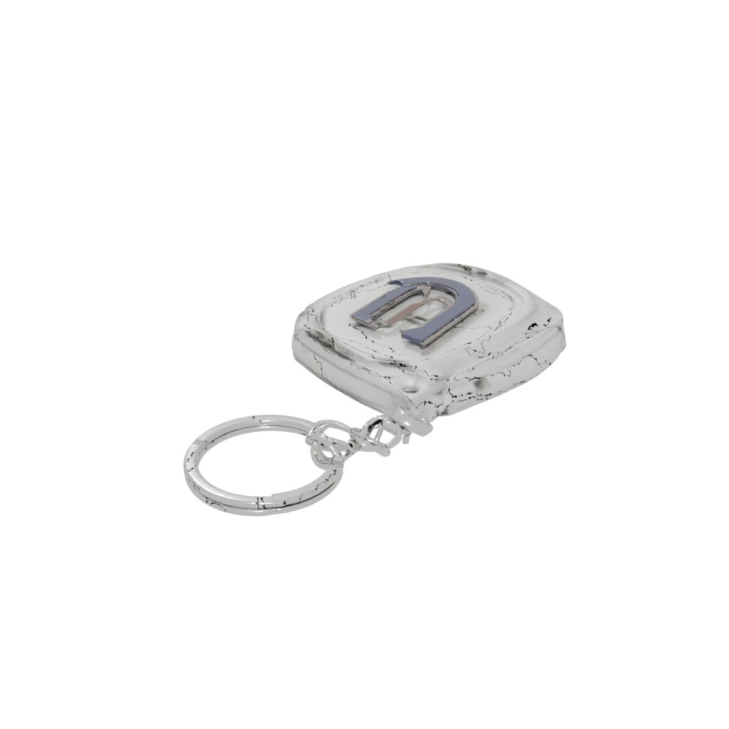 Crystal Layered Monogram Initial U — keychains 3D print model, STL