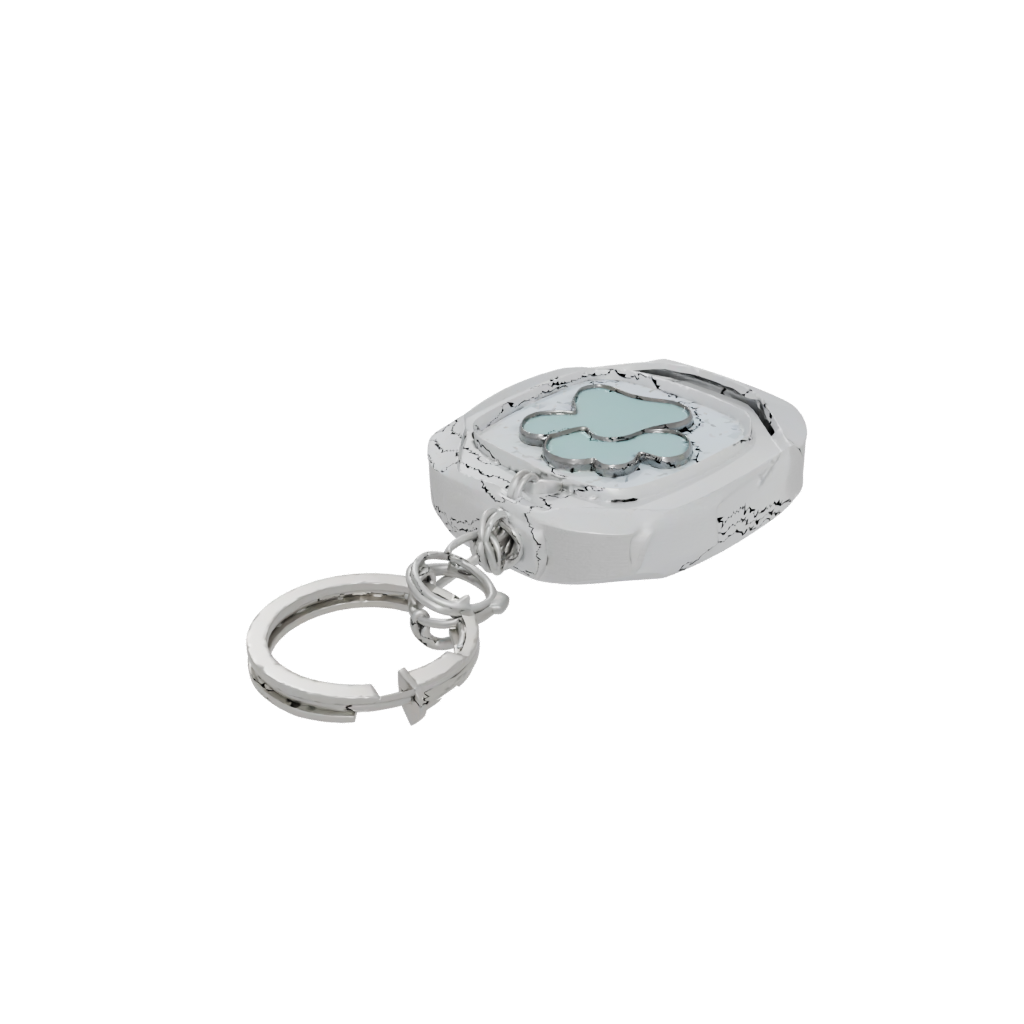 Crystal Layered Paw Print Charm