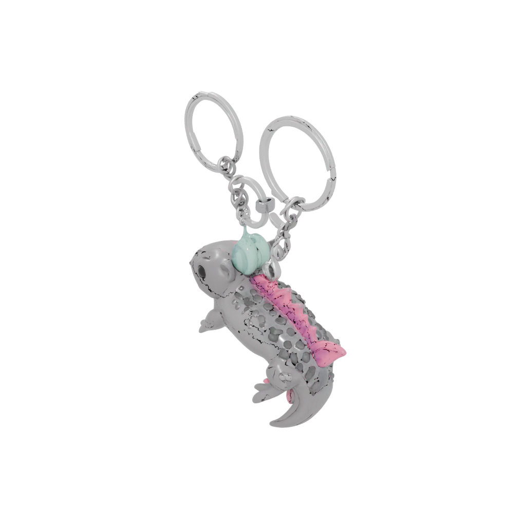 Crystal Layered Tiny Axolotl Charm