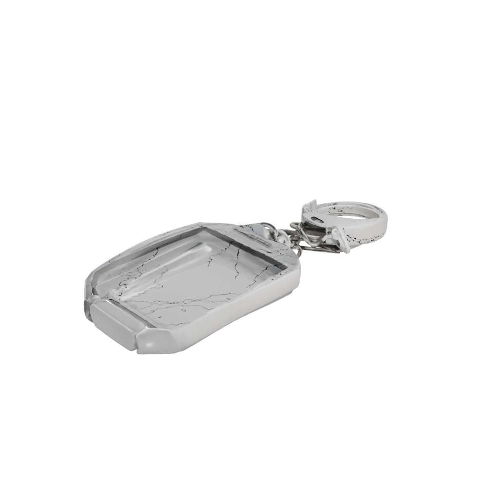 Crystal Outline Carabiner Clip — keychains 3D print model, STL