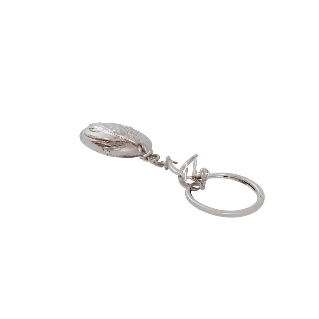 Crystal Outline Feather Charm — keychains 3D print model, STL