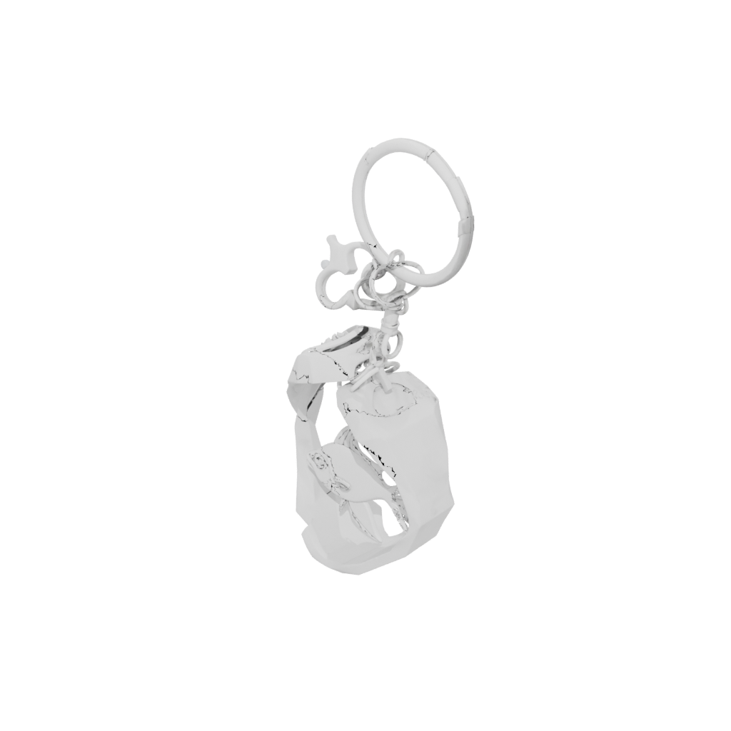 Crystal Outline Fish Charm