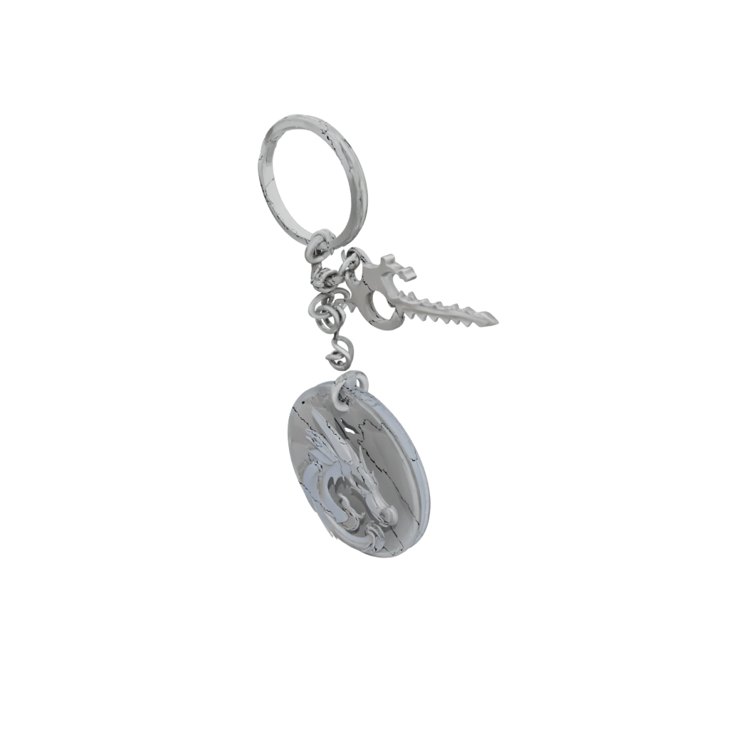 Crystal Outline Mini Dragon Charm