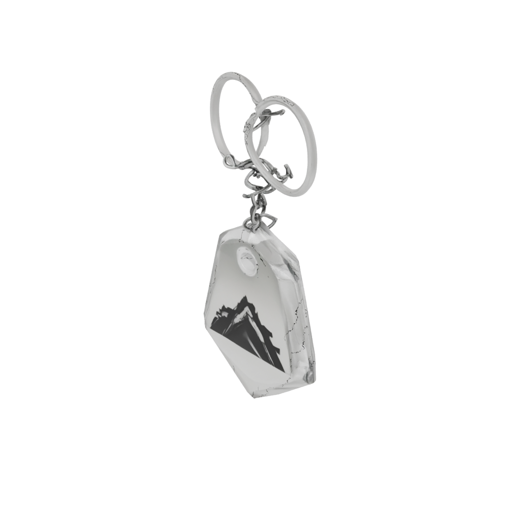 Crystal Outline Mountain Peak Charm