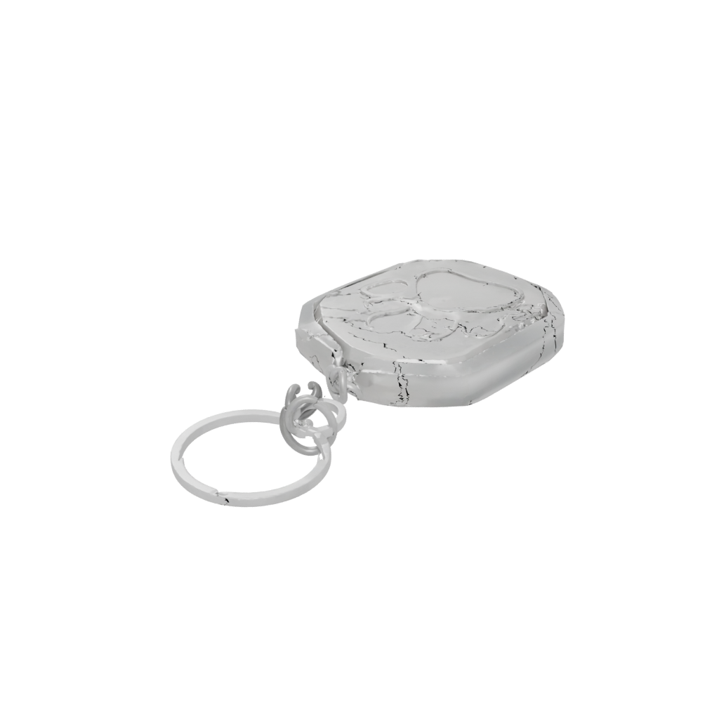 Crystal Outline Paw Print Charm — keychains 3D print model, STL