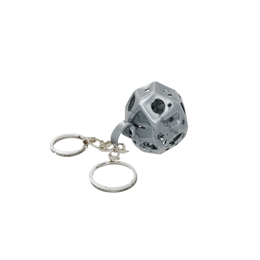 Galaxy 3D Dice Holder Keychain