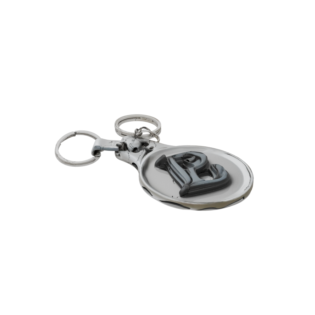 Galaxy 3D Monogram Initial B — keychains 3D print model, STL