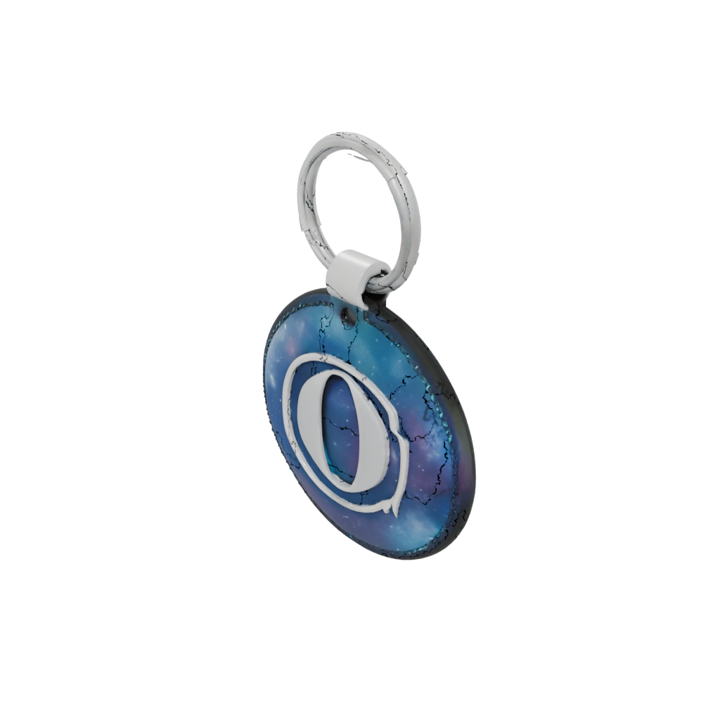 Galaxy 3D Monogram Initial O — keychains 3D print model, STL