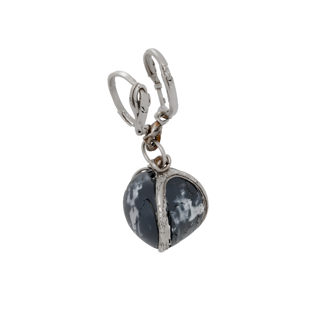 Galaxy 3D Moon Crescent Charm