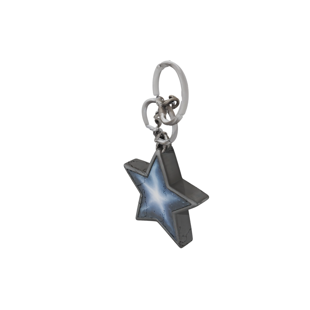 Galaxy 3D Star Charm — keychains 3D print model, STL