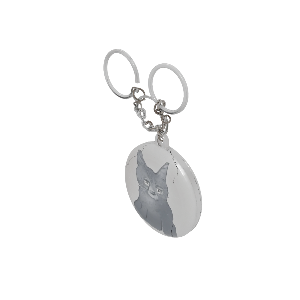 Galaxy Cat Silhouette Charm — keychains 3D print model, STL