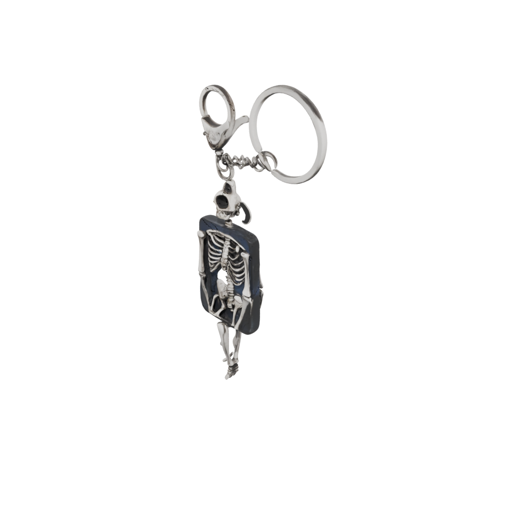 Galaxy Key Skeleton Charm — keychains 3D print model, STL