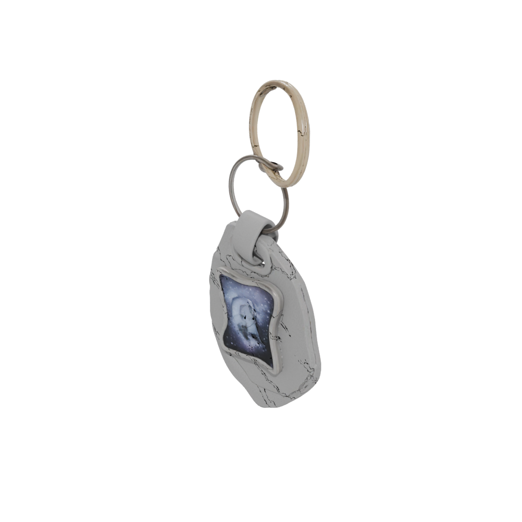 Galaxy Monogram Initial I — keychains 3D print model, STL