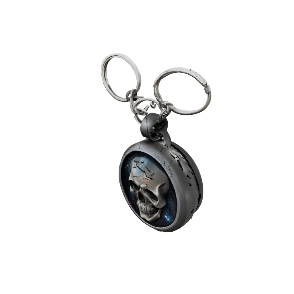 Galaxy Skull Charm