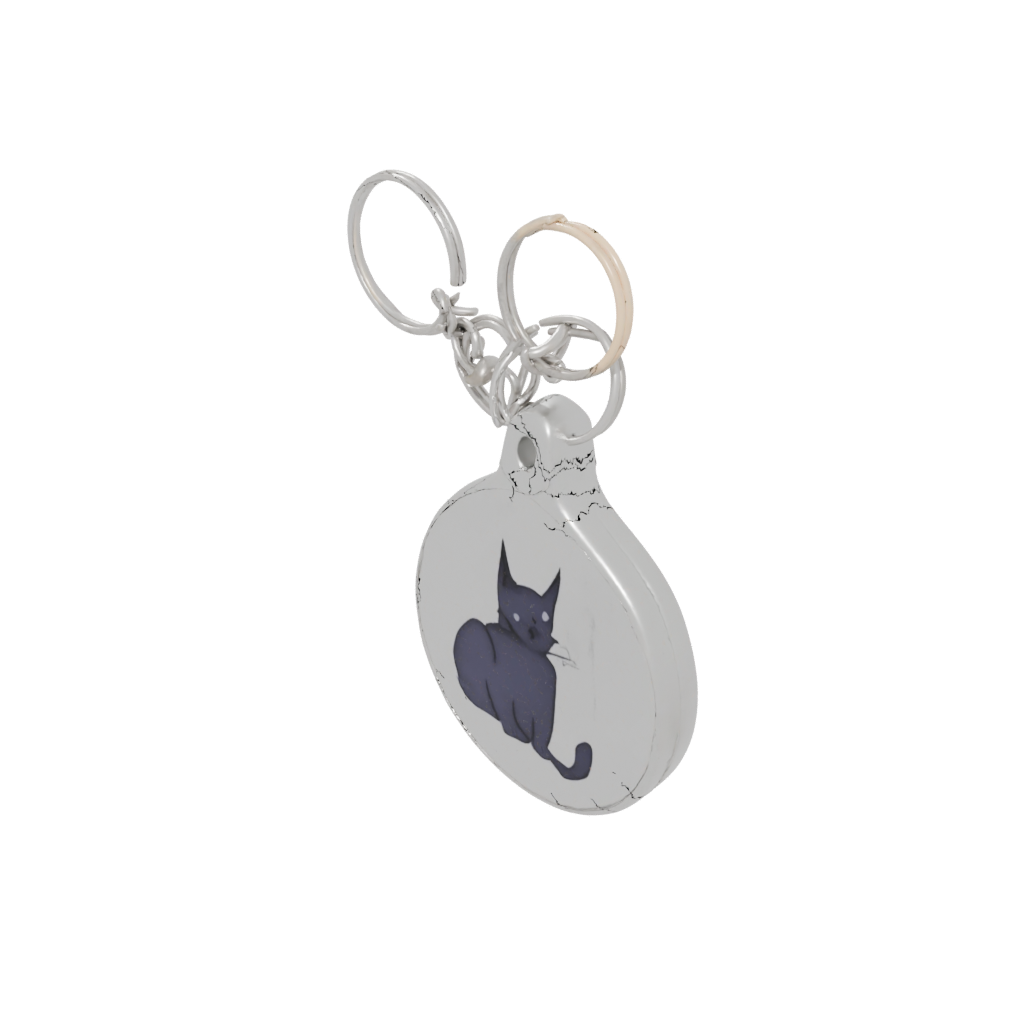 Galaxy Layered Cat Silhouette Charm — keychains 3D print model, STL