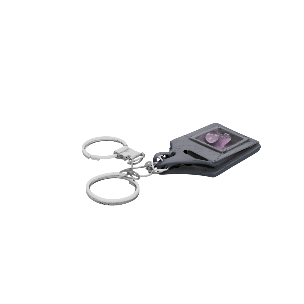 Galaxy Layered Dice Holder Keychain