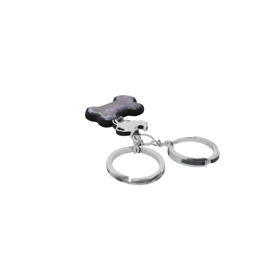 Galaxy Layered Dog Bone Charm
