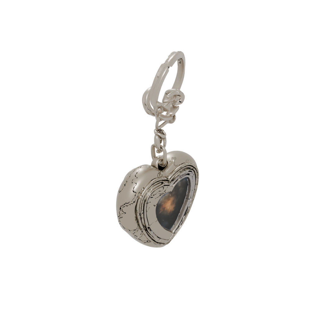 Galaxy Layered Heart Locket Charm — keychains 3D print model, STL