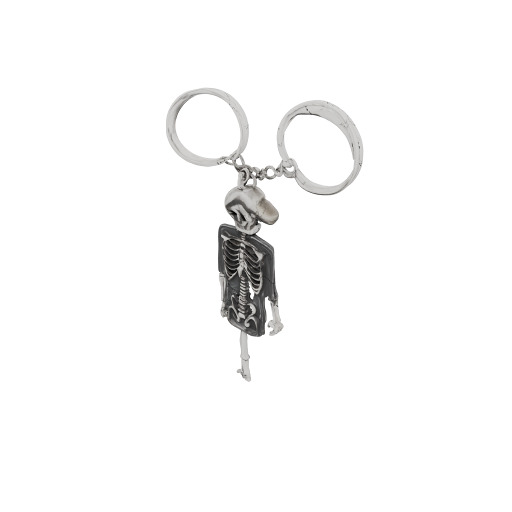 Galaxy Layered Key Skeleton Charm — keychains 3D print model, STL