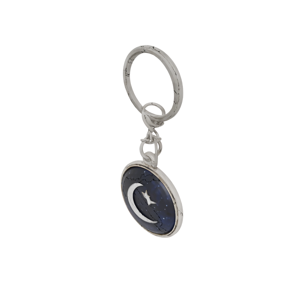 Galaxy Layered Moon Crescent Charm