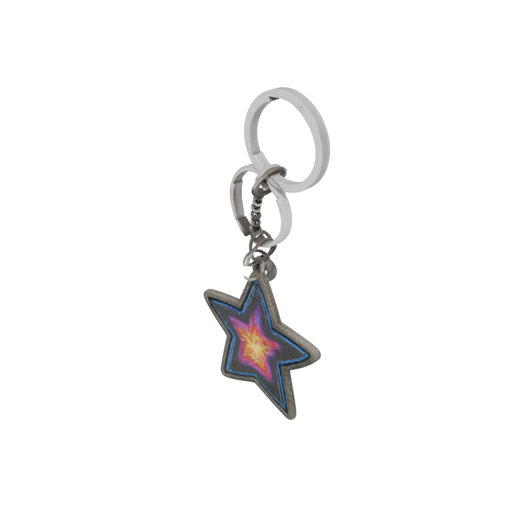 Galaxy Layered Star Charm
