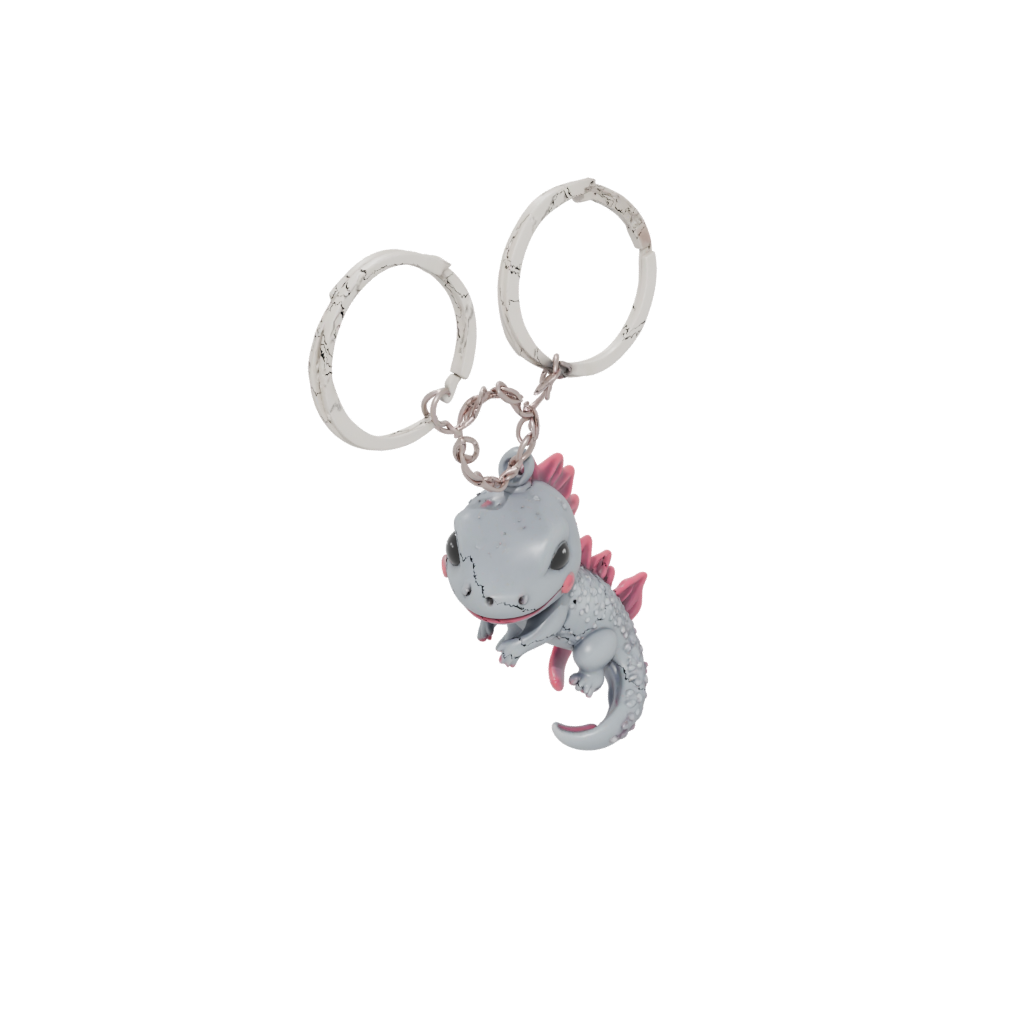 Galaxy Layered Tiny Axolotl Charm — keychains 3D print model, STL