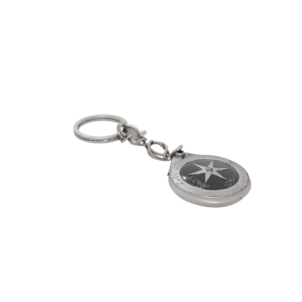 Galaxy Outline Compass Charm