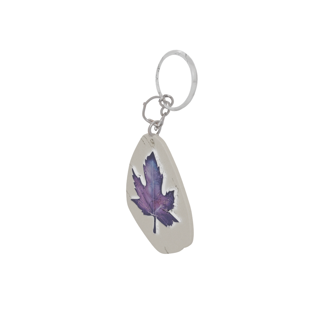 Galaxy Outline Leaf Charm