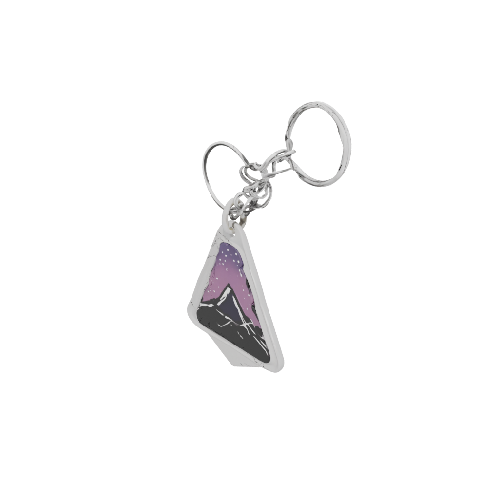 Galaxy Outline Mountain Peak Charm