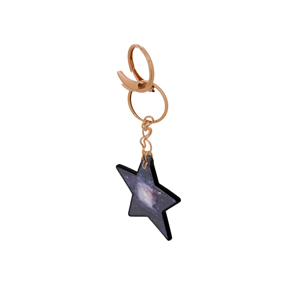 Galaxy Outline Star Charm