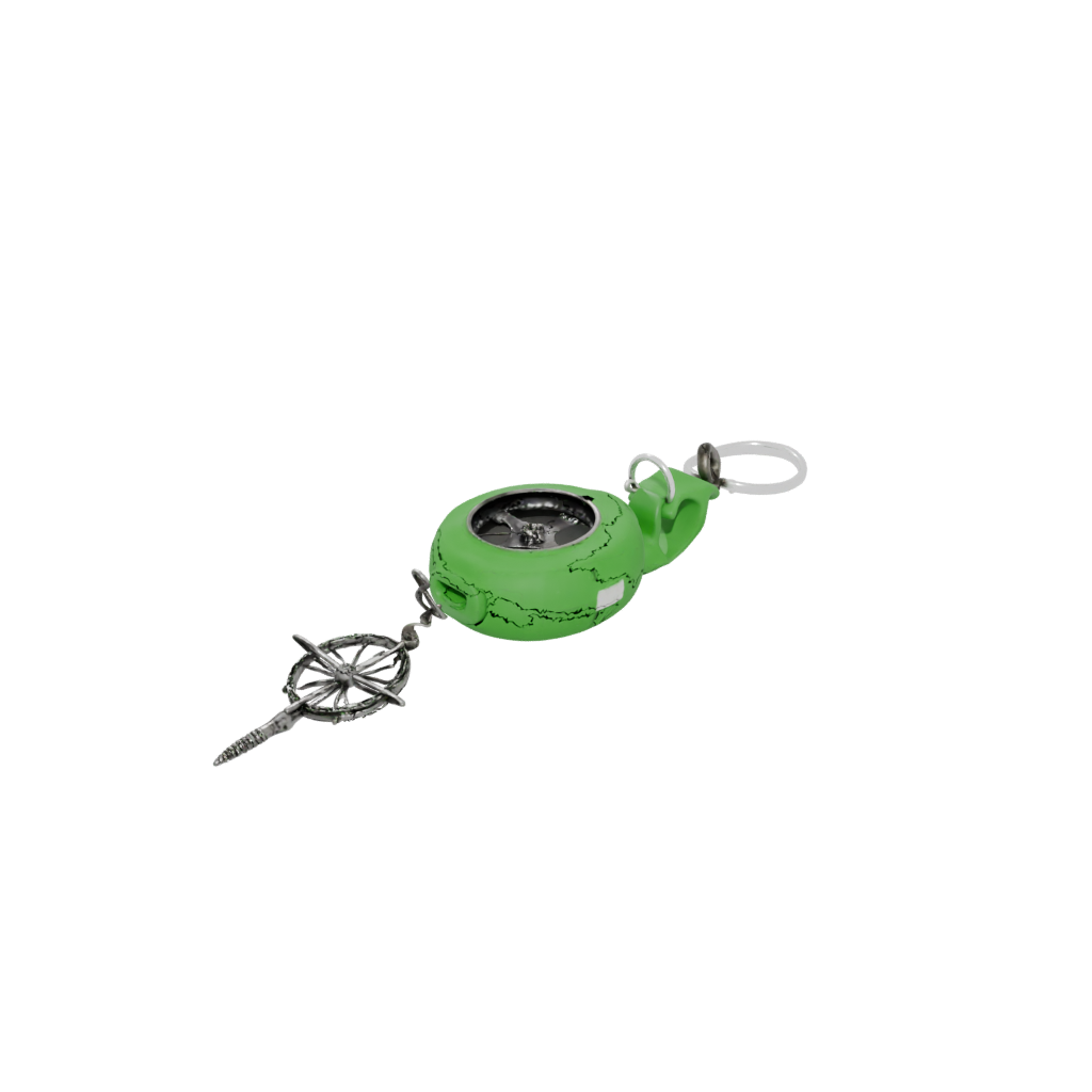 Glow 3D Compass Charm