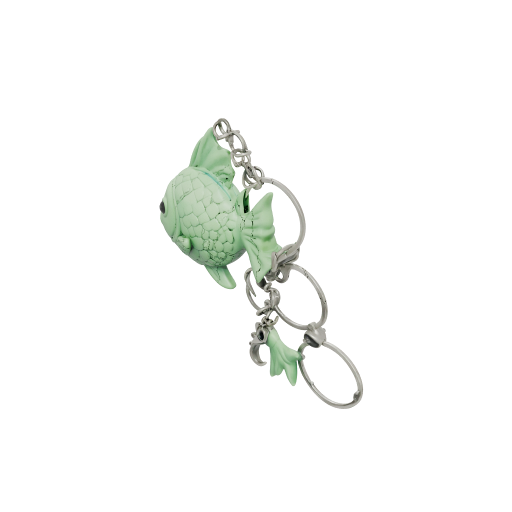 Glow 3D Fish Charm — keychains 3D print model, STL