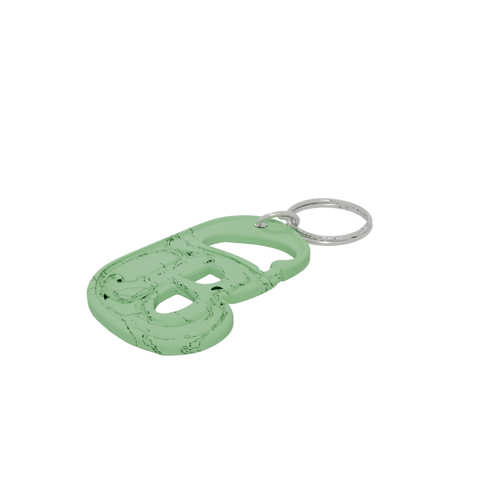 Glow 3D Monogram Initial B — keychains 3D print model, STL