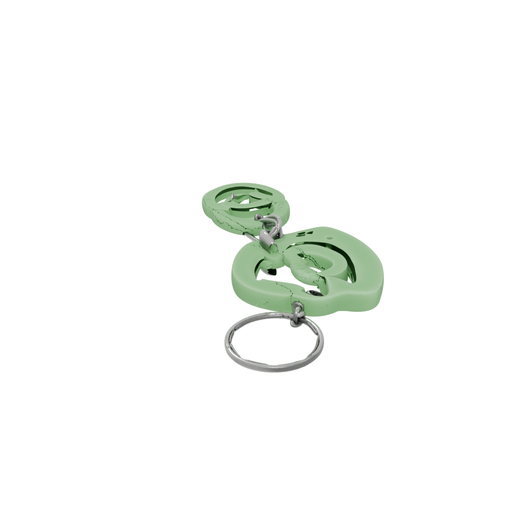Glow 3D Monogram Initial Q — keychains 3D print model, STL