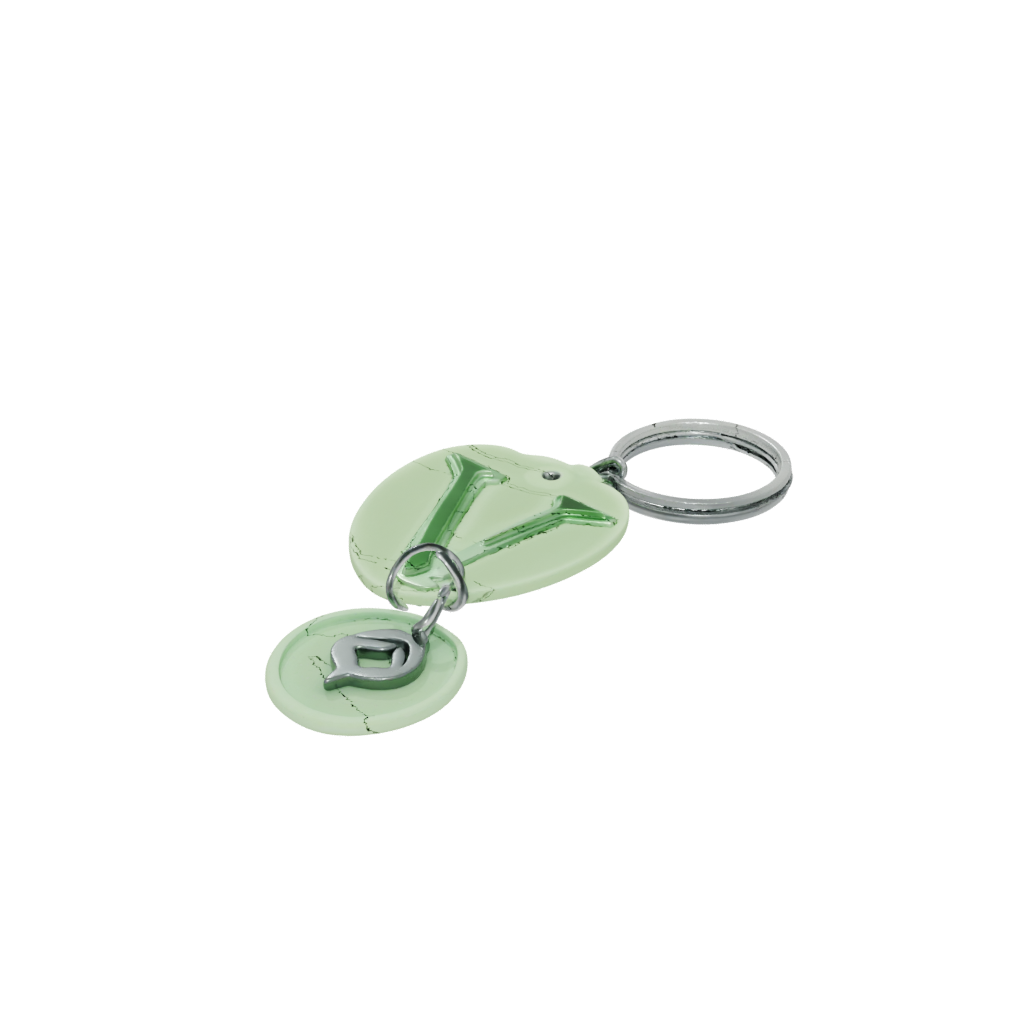 Glow 3D Monogram Initial V — keychains 3D print model, STL