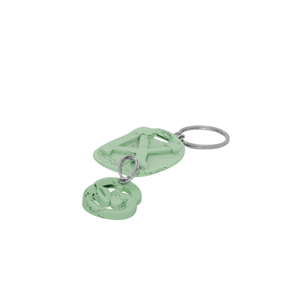 Glow 3D Monogram Initial X — keychains 3D print model, STL