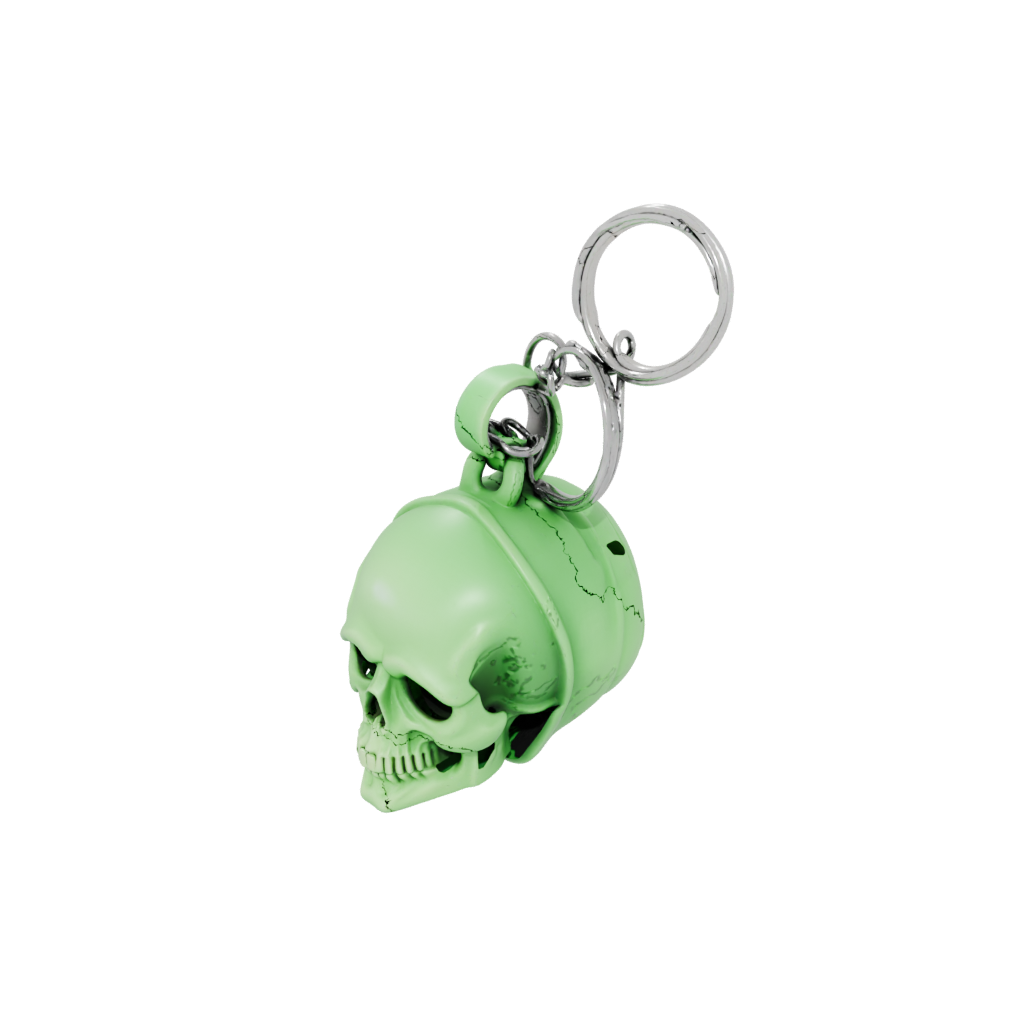 Glow 3D Skull Charm