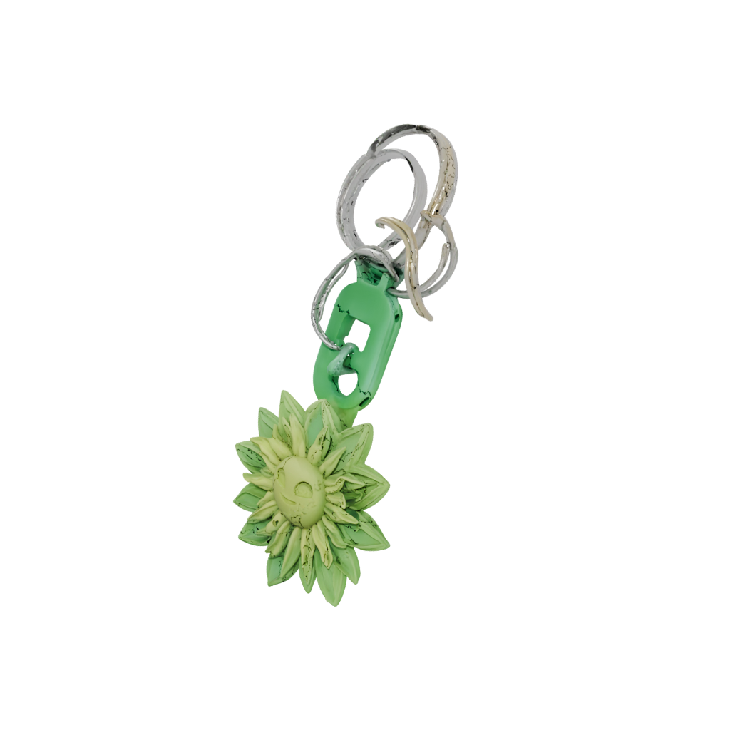 Glow 3D Sun Charm — keychains 3D print model, STL