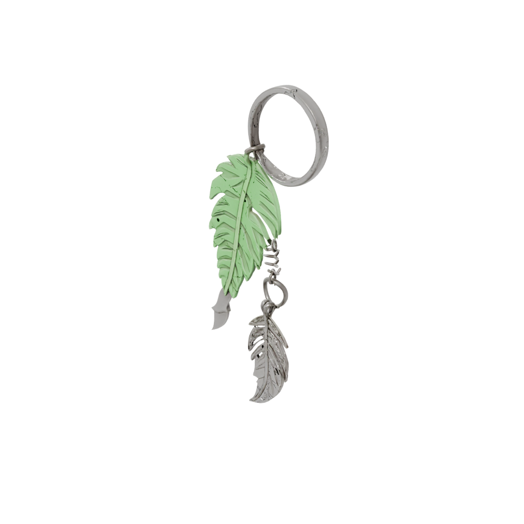 Glow Feather Charm — keychains 3D print model, STL