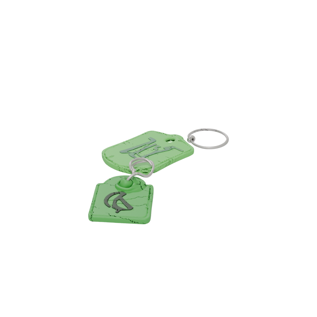 Glow Monogram Initial K — keychains 3D print model, STL