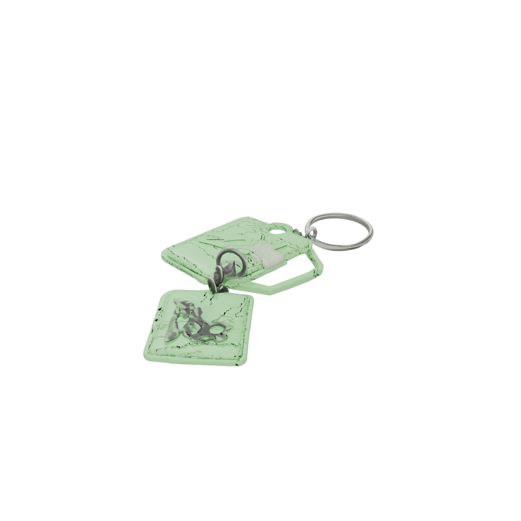 Glow Monogram Initial M — keychains 3D print model, STL