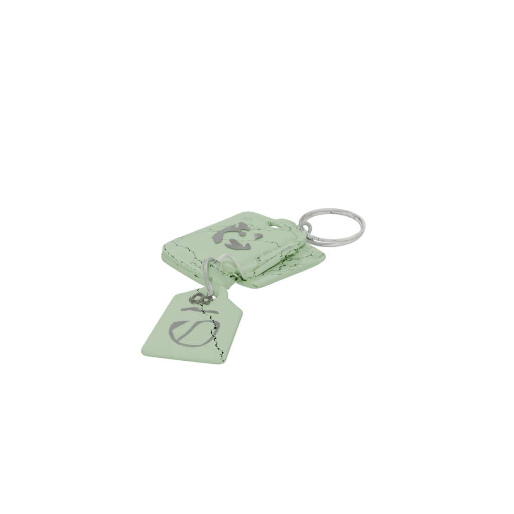 Glow Monogram Initial U — keychains 3D print model, STL