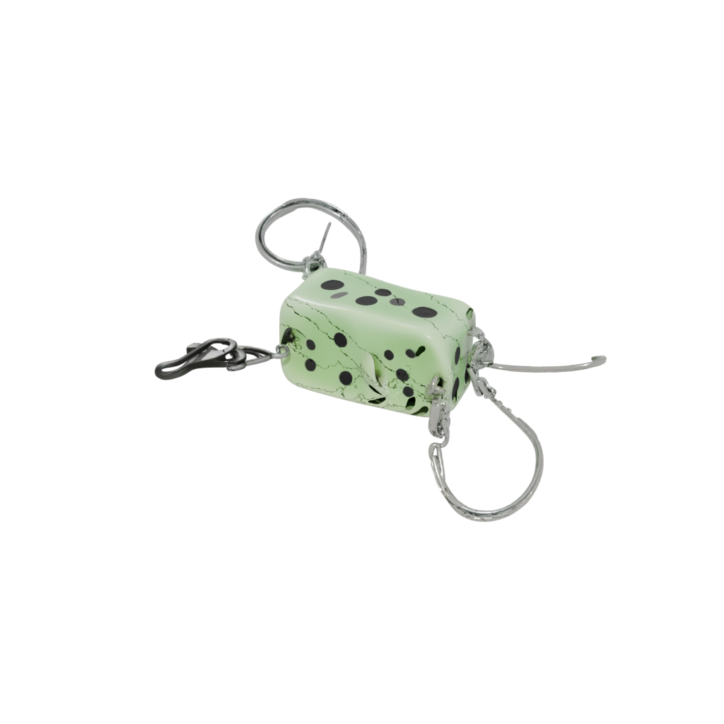 Glow Layered Dice Holder Keychain — keychains 3D print model, STL