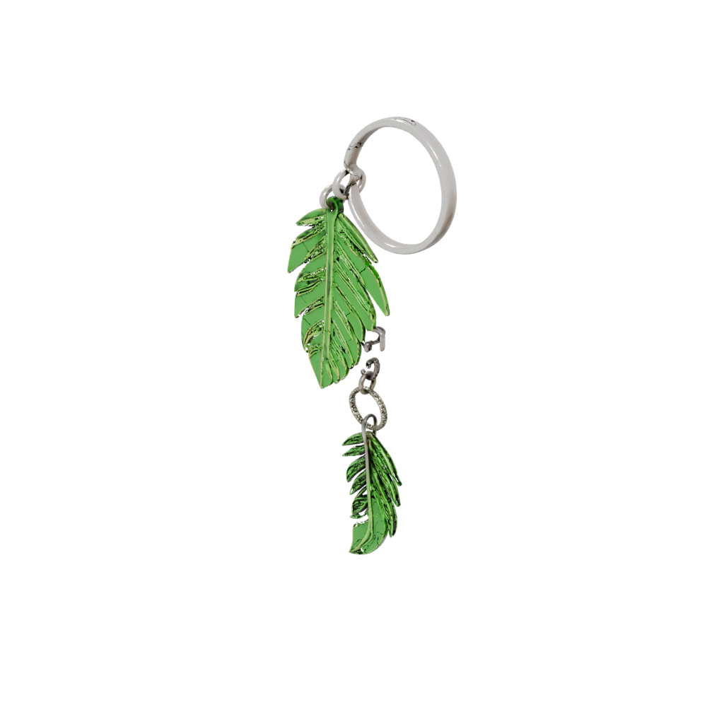 Glow Layered Feather Charm — keychains 3D print model, STL