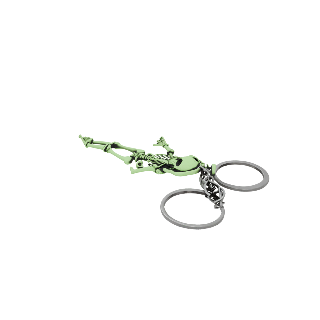 Glow Layered Key Skeleton Charm — keychains 3D print model, STL