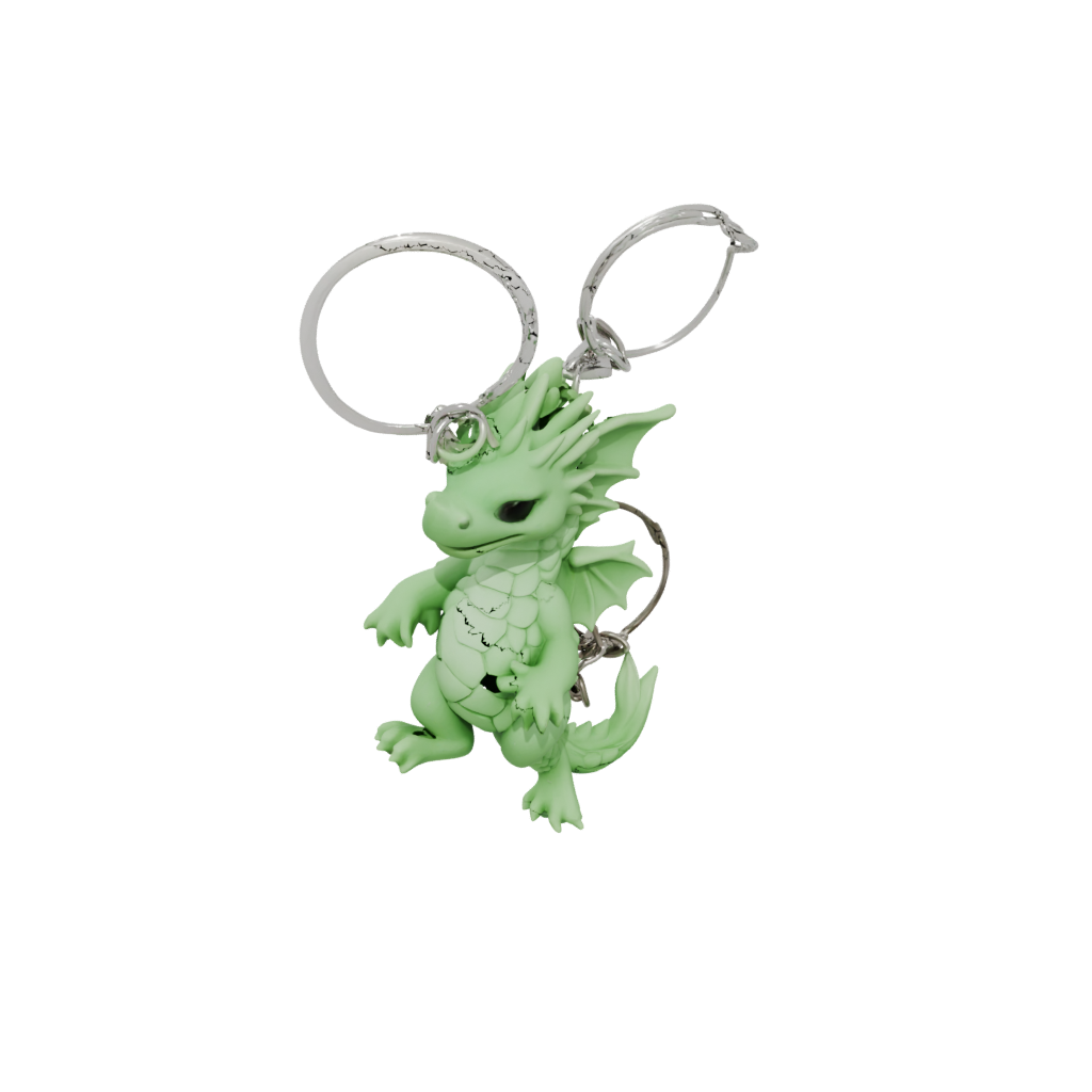 Glow Layered Mini Dragon Charm