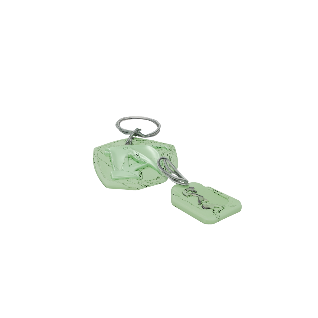 Glow Layered Monogram Initial A — keychains 3D print model, STL