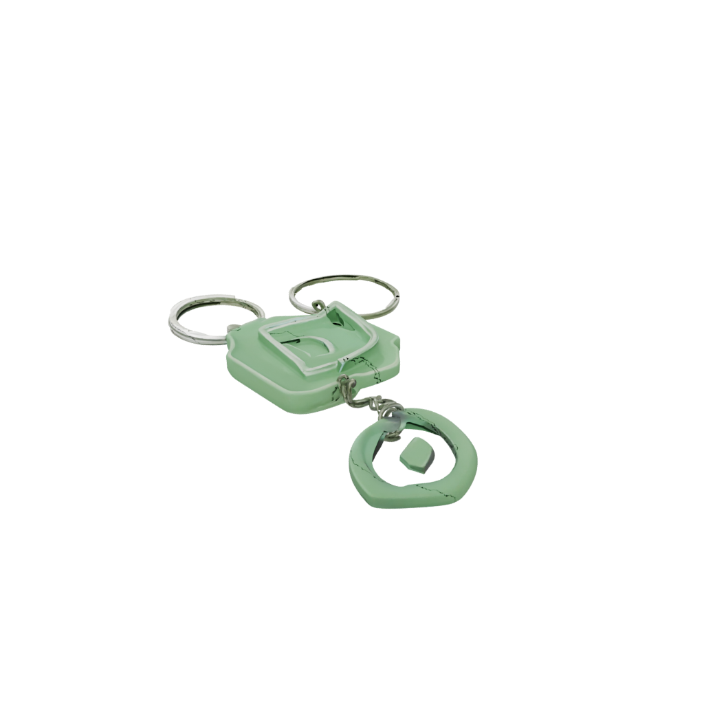Glow Layered Monogram Initial D — keychains 3D print model, STL